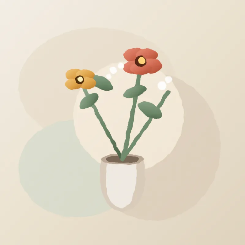 Artistic painted filter aesthetic WhatsApp DP idea — impressionist botanical painting