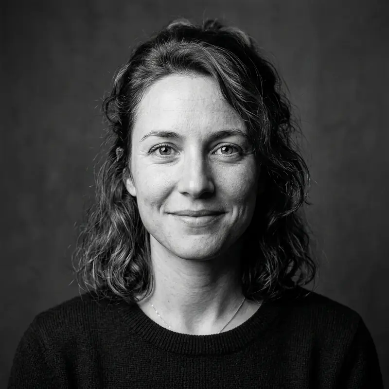 Black and white portrait WhatsApp DP idea — monochrome studio portrait