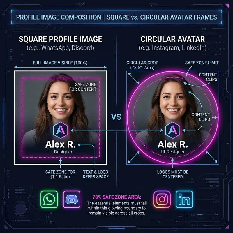 Circle vs Square Profile Pictures: Safe Framing Guide