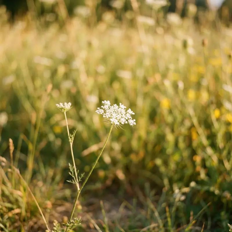 Nature scenery WhatsApp DP idea — single wildflower in a meadow