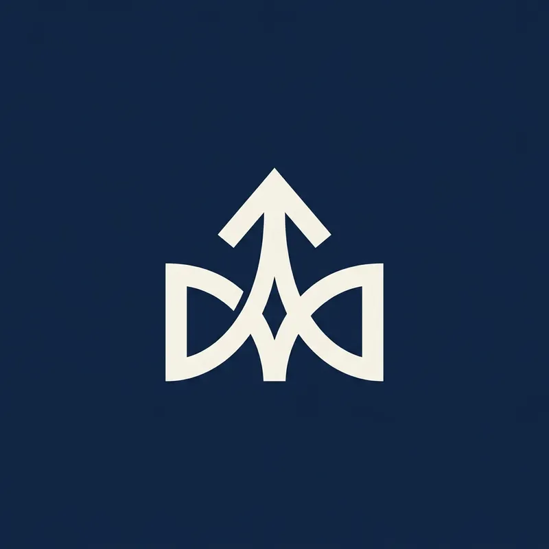 Business logo WhatsApp DP idea — minimal logo mark centered on solid brand-color background